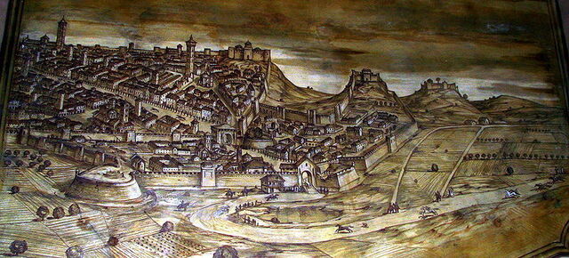 Fresko des alten Palio di Asti