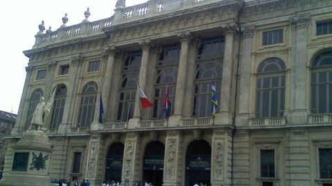 Fassade des Palazzo Madama, Turin