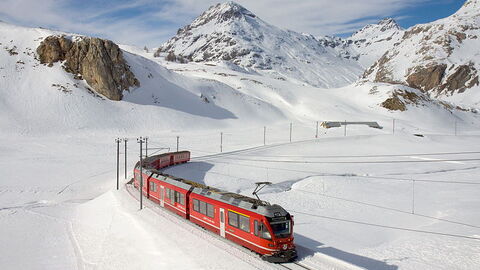 Der Bernina Pass nahe von Tirano