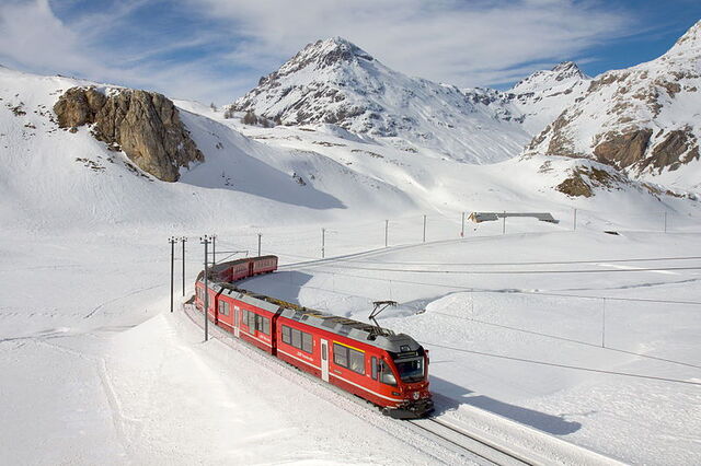 Der Bernina Pass nahe von Tirano