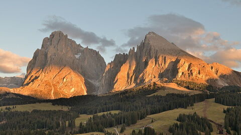 Alpe di Siusi, Sonnenuntergang