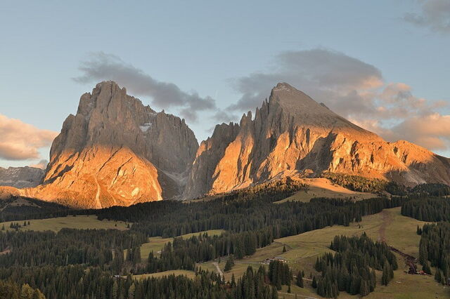Alpe di Siusi, Sonnenuntergang