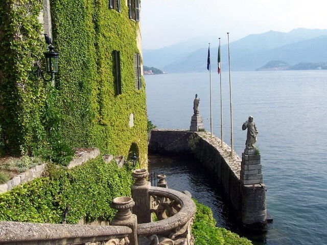 Blick auf den See an der Villa del Balbianello