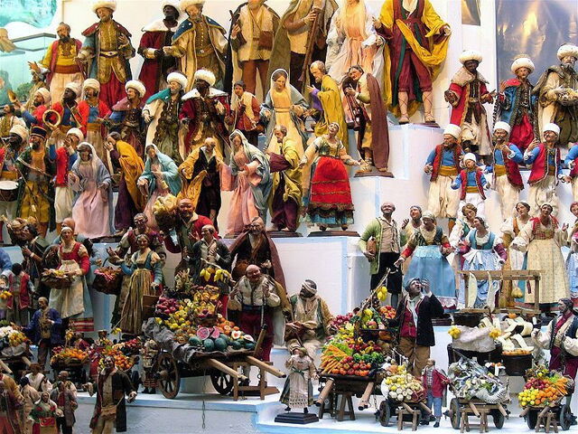 Via San Gregorio Armeno Christi Geburt Stände