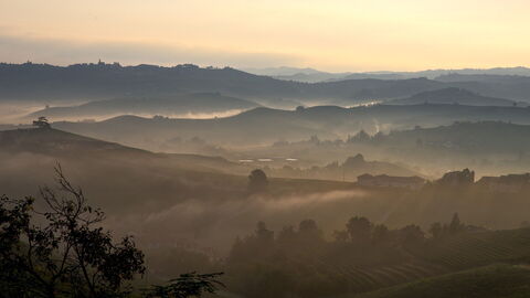 Sonnenaufgang in Piemont
