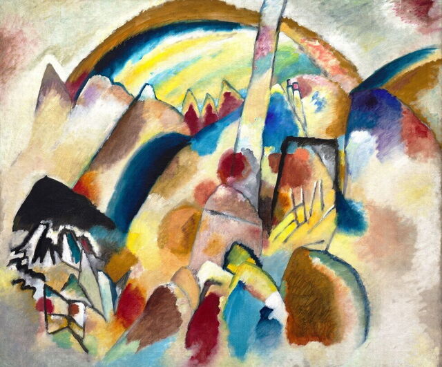 Kandinsky, Landschaft mit roten Flecken No 2