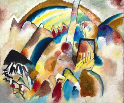 Kandinsky, Landschaft mit roten Flecken No 2