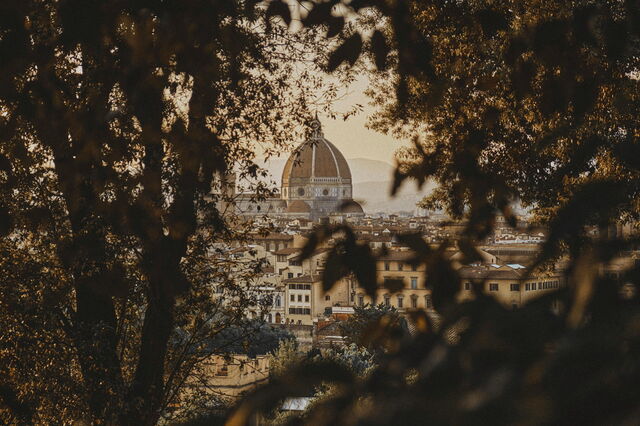 Blick auf den Duomo in Florenz