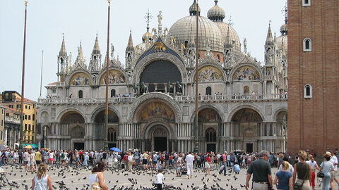 Die Basilika am St. Markusplatz in Venedig