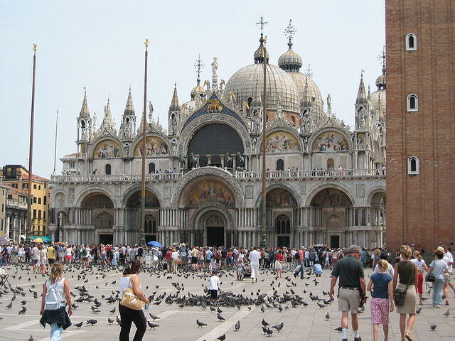 Die Basilika am St. Markusplatz in Venedig