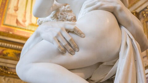 Detail von Berninis Vergewaltigung der Proserpina