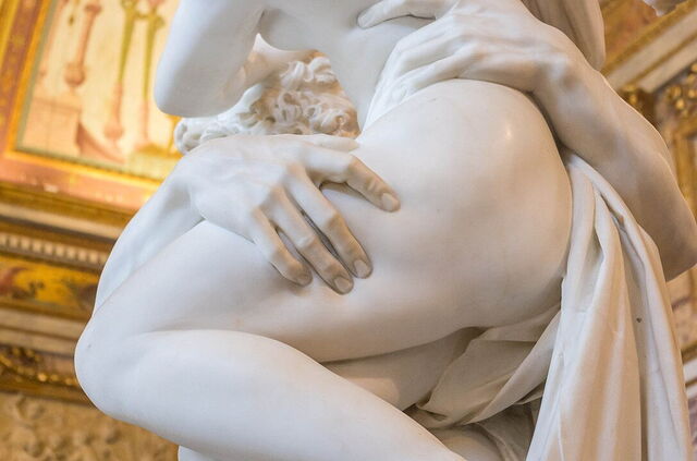 Detail von Berninis Vergewaltigung der Proserpina