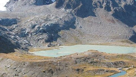 Aussicht auf Berge im Aosta Tal