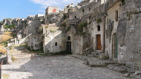 Gemeisselte Häuser in Sassi di Matera