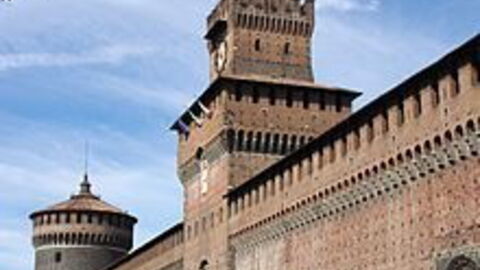 Mauern des Schloss Sforza