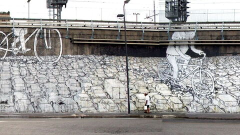 Graffiti von Blu in Milan, Piazza Monte Titano