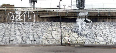 Graffiti von Blu in Milan, Piazza Monte Titano