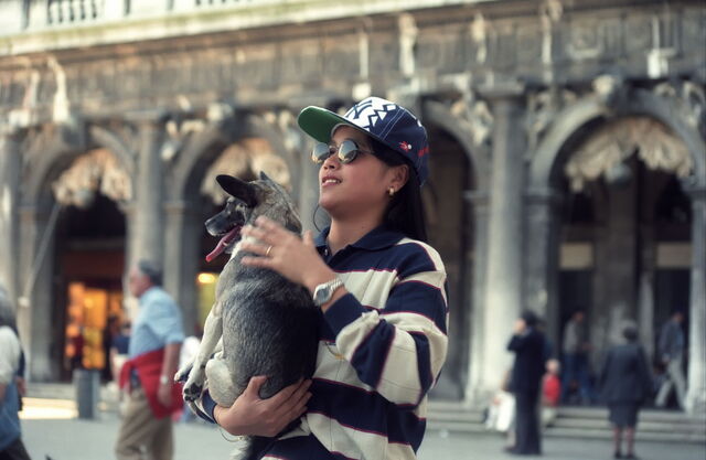 In Venedig mit einem Hund