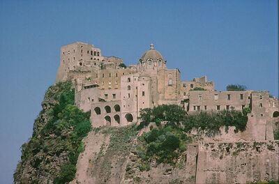 Nahaufnahme der Insel Ischia