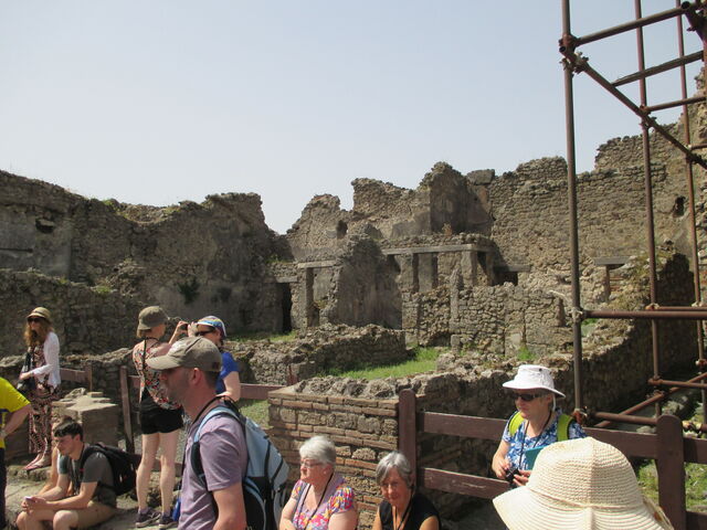Touristen in Pompeji