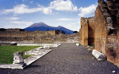 Aussicht auf den Vesuv von Pompeii