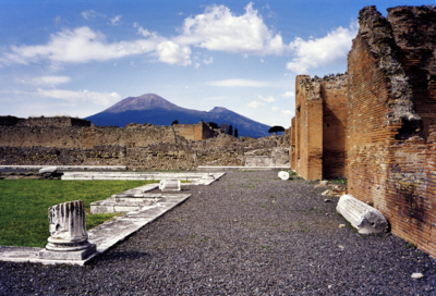 Aussicht auf den Vesuv von Pompeii