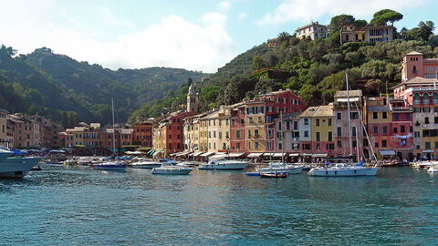 Sicht über Portofino