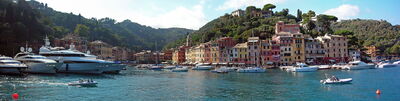 Sicht über Portofino