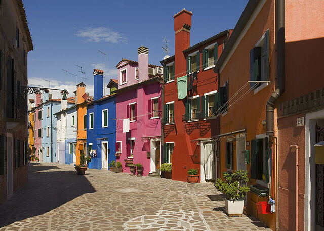 Häuser auf der Insel Burano