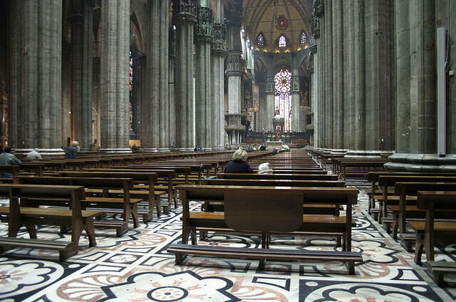 Der Innenraum der Kathedrale von Milan