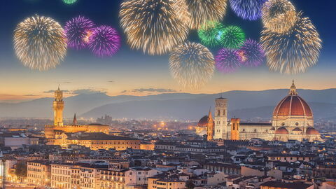 Feuerwerk über Florenz