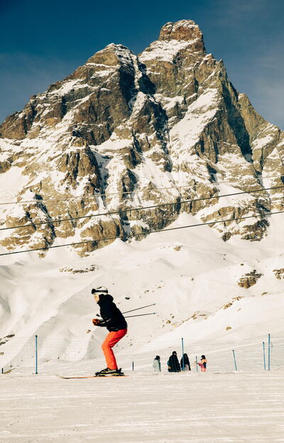 Skifahren im Aosta Tal