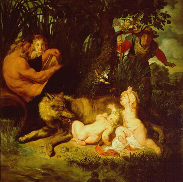 Gemälde des Romulus und Remus