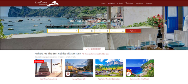 Last-Minute Ferienhäuser in Italien auf unserer Homepage