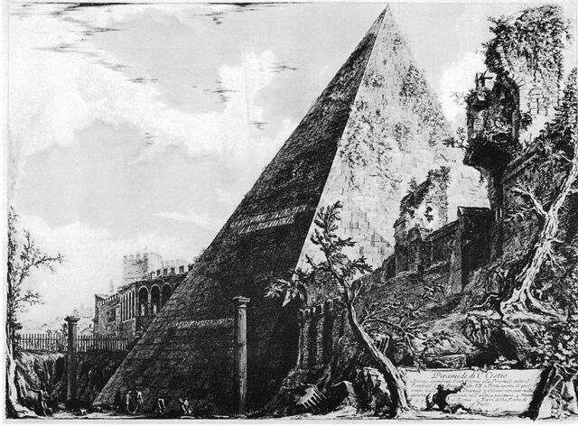 PiraPiranesi, Pyramide von Cestiusnesi, Cestius-Pyramide