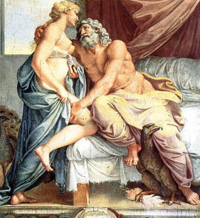 Gemälde des Jupiter und Juno
