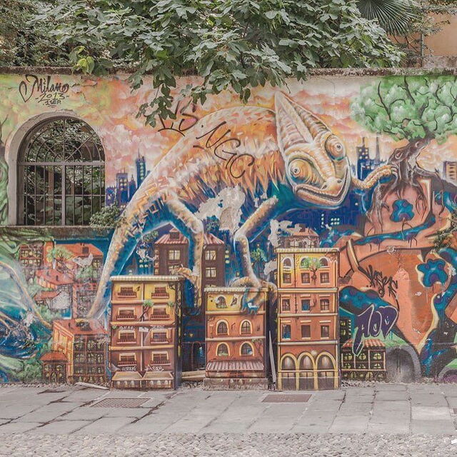 Straßenkunst in Milan