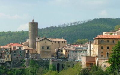 Blick auf die Ortschaft Nemi