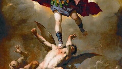 Gemälde von Engel und Teufel