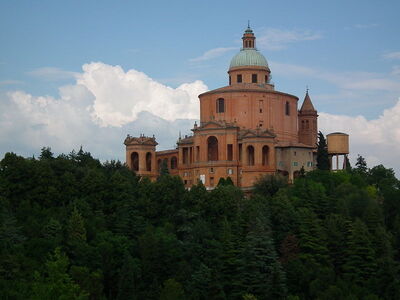 Ansicht auf das Kloster der Madonna di San Luca