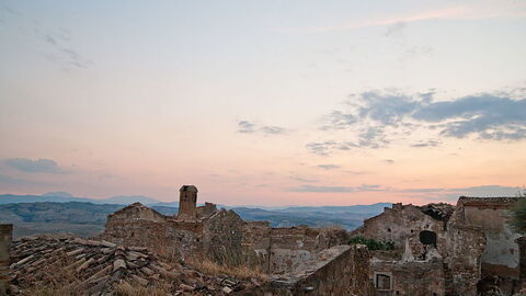 Sonnenuntergang in Craco