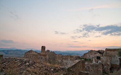 Sonnenuntergang in Craco