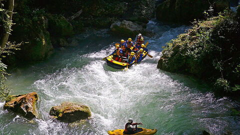 Rafting und Kajak fahren, Marmore Wasserfall