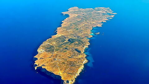 Luftaufnahme von Lampedusa