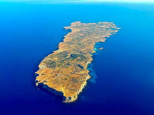 Luftaufnahme von Lampedusa