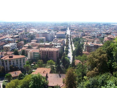 Unterer Teil der Innenstadt von Bergamo