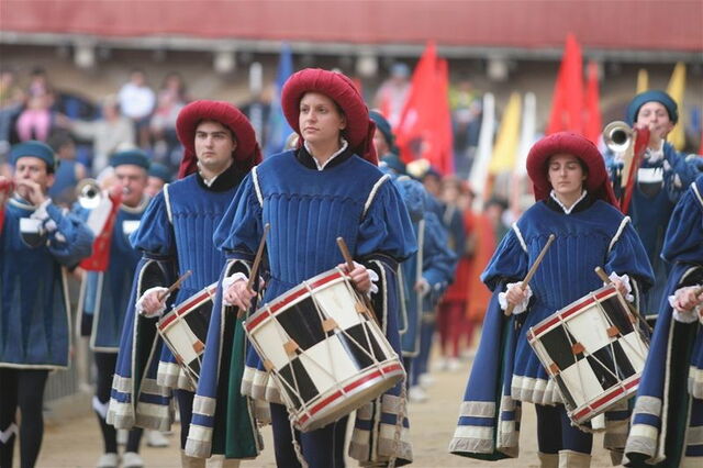 Eine typische mittelalterliche Parade