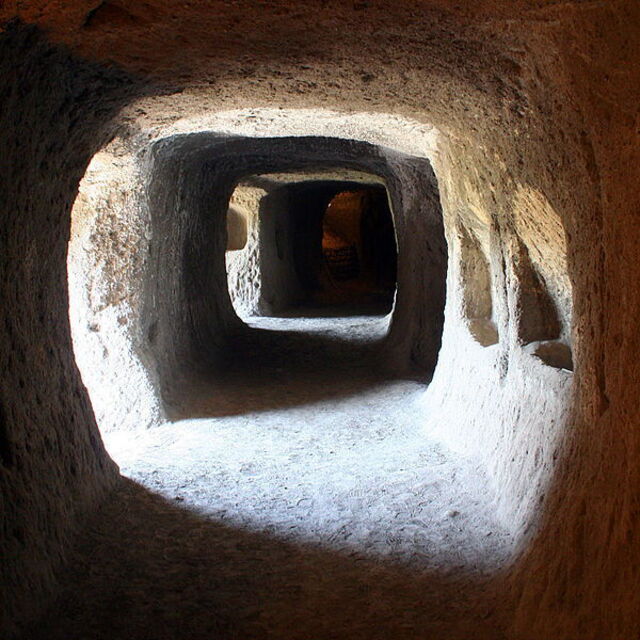 Ein Untergrund Tunnel in Orvieto