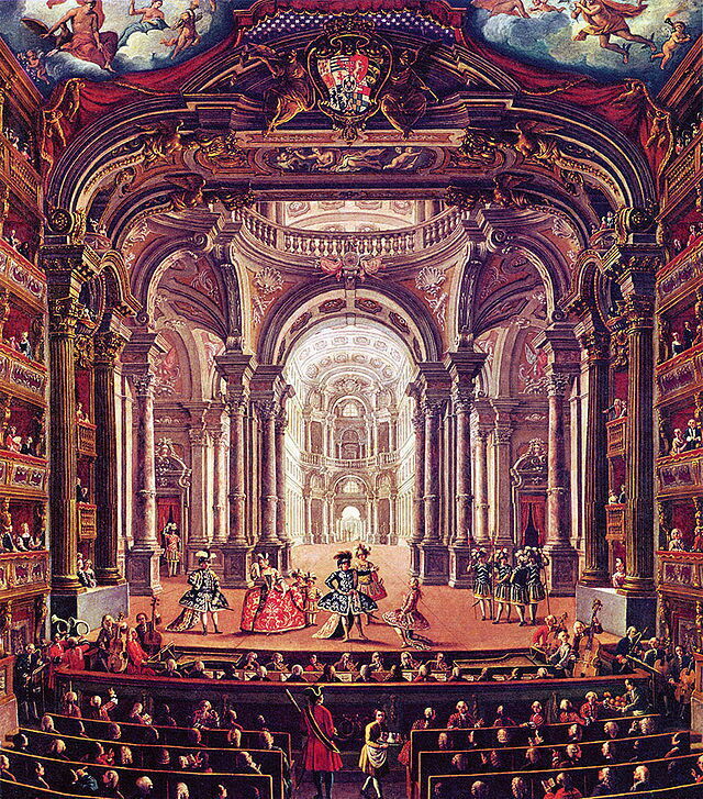 18. Jahrhundert Gemälde des Teatro Regio