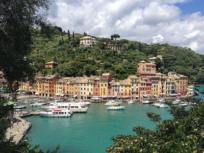 Blick über Portofino